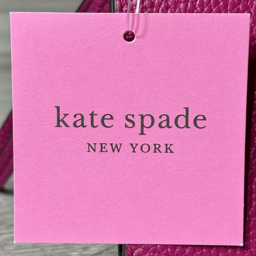 Kate Spade Small Anemone Pink Pebbled Leather Wristlet. Brand New w/ Tags. - Picture 3 of 13